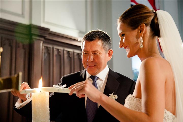 Noivos fazem o ritual das velas - Casamento Juliana e Sandy 