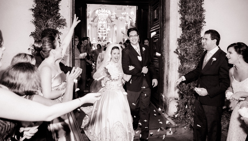 Manuela Santos e Bruno de Luca - Saída dos noivos