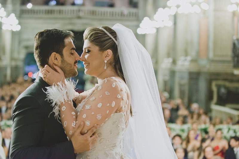 O beijo dos noivos - Casamento Mila Ribeiro e Marcos Felippe Haddad